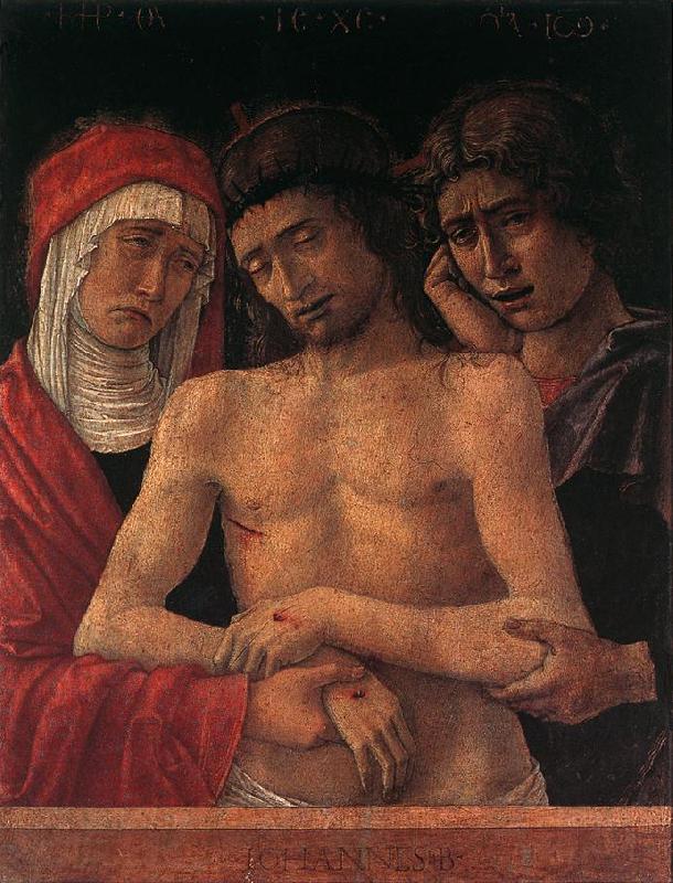BELLINI, Giovanni Dead Christ Supported by the Madonna and St John (Pieta) fd oil painting picture